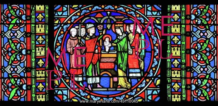 : Saint Louis stained glass window, Collegiale Notre-Dame : Saint Louis stained glass window, Collegiale Notre-Dame