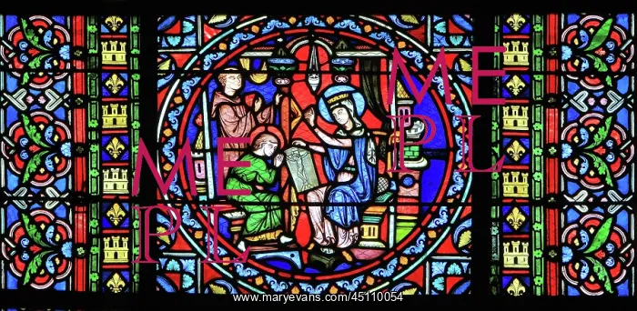 : Saint Louis stained glass window, Collegiale Notre-Dame : Saint Louis stained glass window, Collegiale Notre-Dame