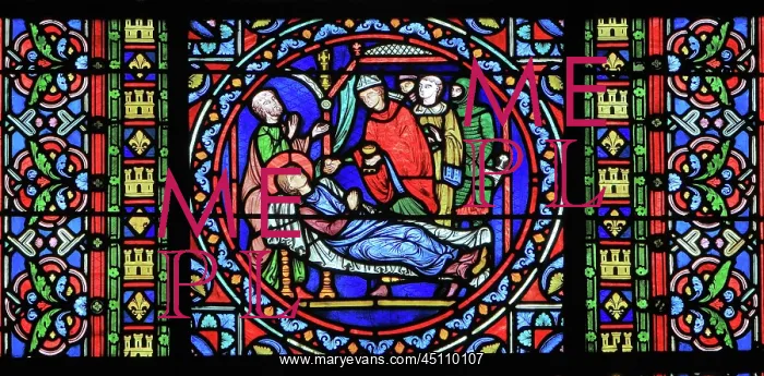  : Saint Louis stained glass window, Collegiale Notre-Dame