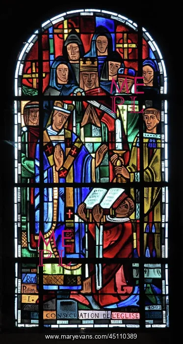 : Saint Louis stained glass window, Collegiale Notre-Dame : Saint Louis stained glass window, Collegiale Notre-Dame