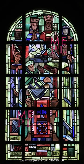 : Saint Louis stained glass window, Collegiale Notre-Dame : Saint Louis stained glass window, Collegiale Notre-Dame