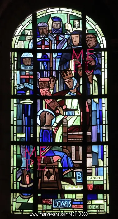 : Saint Louis stained glass window, Collegiale Notre-Dame : Saint Louis stained glass window, Collegiale Notre-Dame
