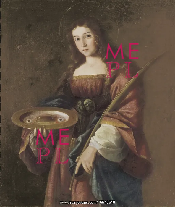 : Saint Lucy. 17th c. Work of Zurbaran's school : Saint Lucy. 17th c. Work of Zurbaran's school