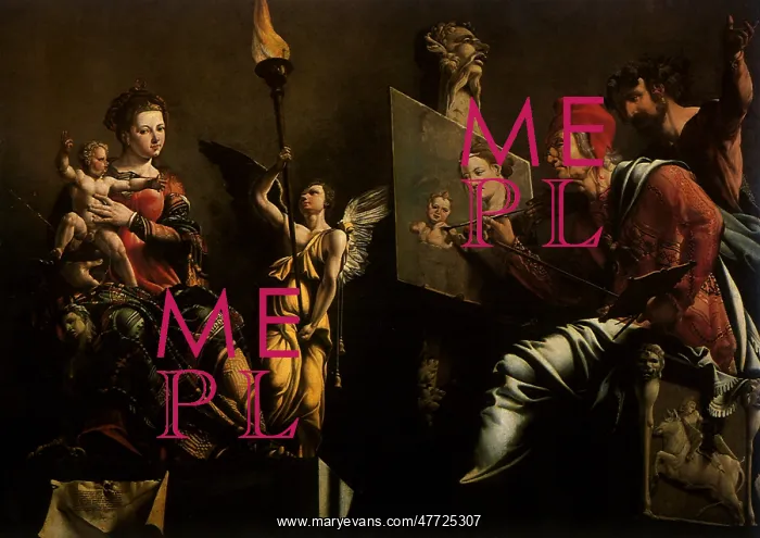 : Saint Luke painting the Virgin : Saint Luke painting the Virgin