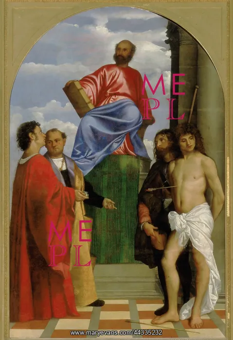 : Saint Mark Enthroned, by Titian : Saint Mark Enthroned, by Titian