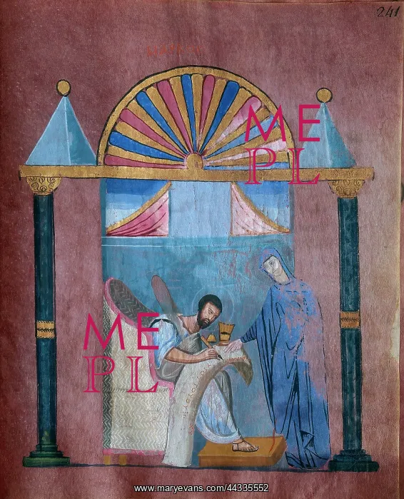 : Saint Mark writes the first : Saint Mark writes the first