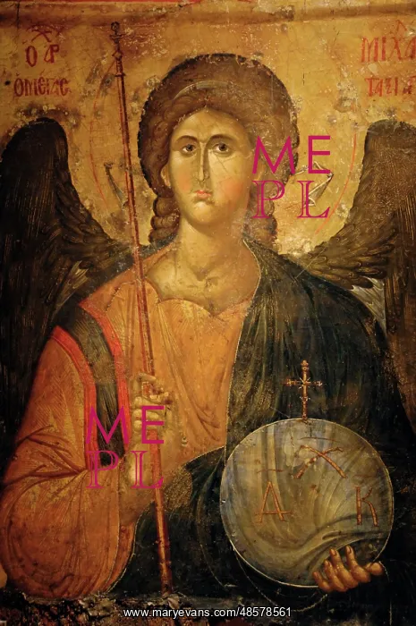  : Saint Michael Arcangel. Byzantine icon. XIV century. Greece
