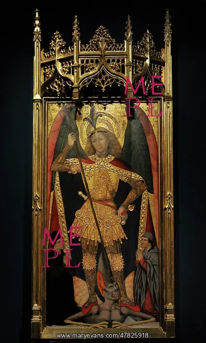 : Saint Michael the Archangel with Two Donors : Saint Michael the Archangel with Two Donors