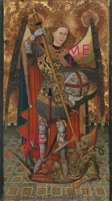 : SAINT MICHAEL, by Master of Belmonte, 1450-1500 : SAINT MICHAEL, by Master of Belmonte, 1450-1500