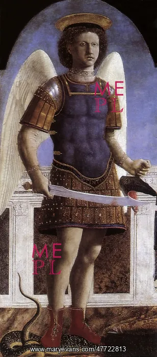 : Saint Michael, by Piero della Francesca : Saint Michael, by Piero della Francesca