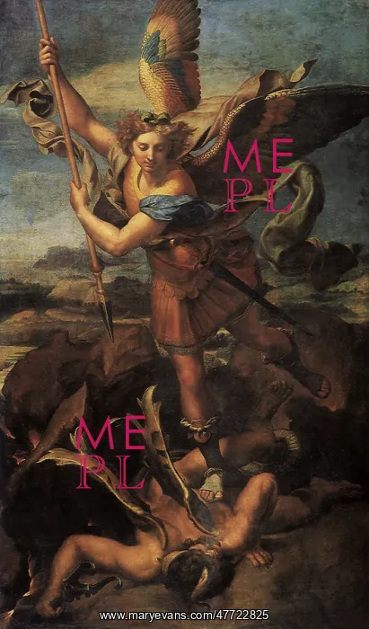 : Saint Michael Trampling the Devil, by Raphael : Saint Michael Trampling the Devil, by Raphael