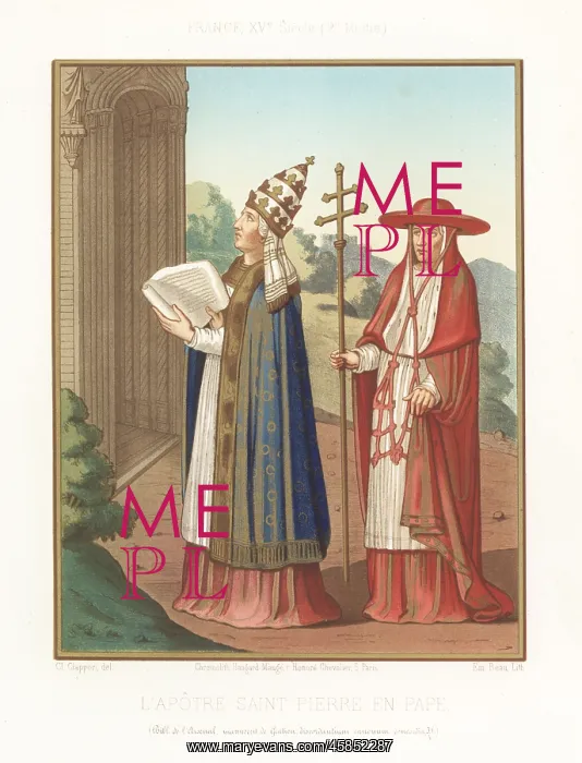 : Saint Peter in the costume of a 15th century pope : Saint Peter in the costume of a 15th century pope