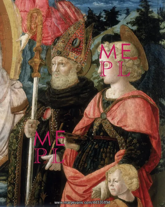 : Saints Augustine and Tobiolo, detail : Saints Augustine and Tobiolo, detail