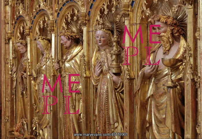 : Saints, Crucifixion Altarpiece, Musee des Beaux-Arts : Saints, Crucifixion Altarpiece, Musee des Beaux-Arts