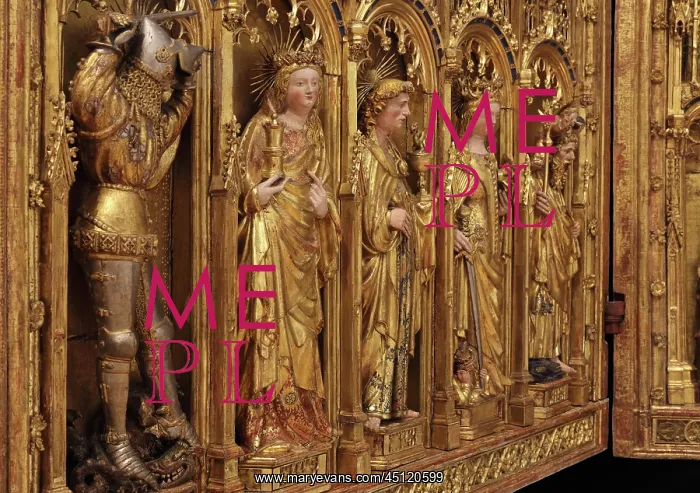 : Saints, Crucifixion Altarpiece, Musee des Beaux-Arts : Saints, Crucifixion Altarpiece, Musee des Beaux-Arts
