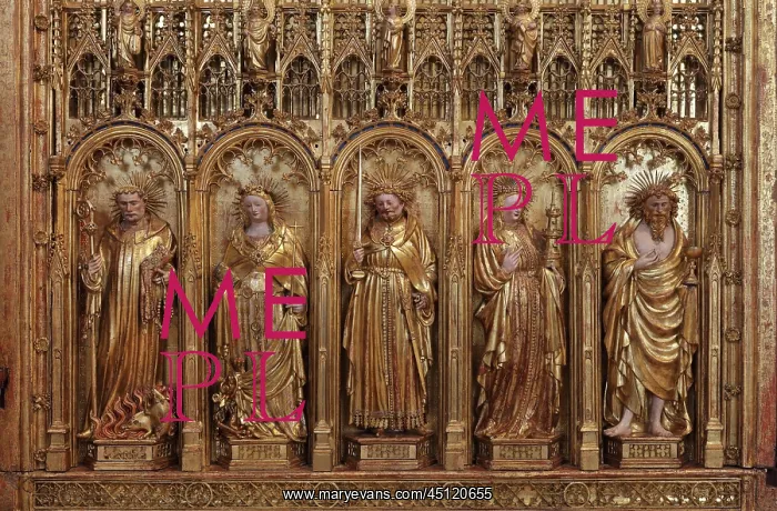 : Saints, Crucifixion Altarpiece, Musee des Beaux-Arts : Saints, Crucifixion Altarpiece, Musee des Beaux-Arts