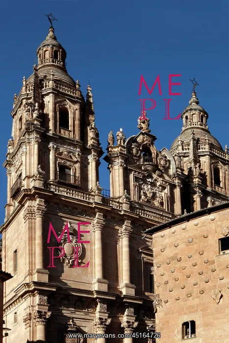 : Salamanca. Low angle view of Clerecia Church, Salamanca : Salamanca. Low angle view of Clerecia Church, Salamanca