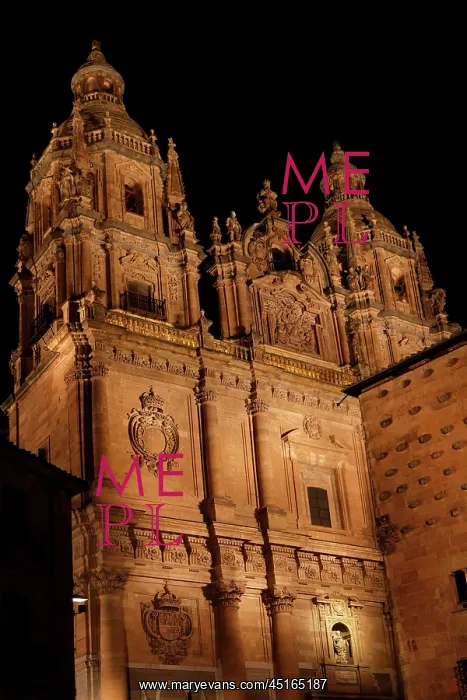: Salamanca. Low angle view of Clerecia Church, Salamanca : Salamanca. Low angle view of Clerecia Church, Salamanca