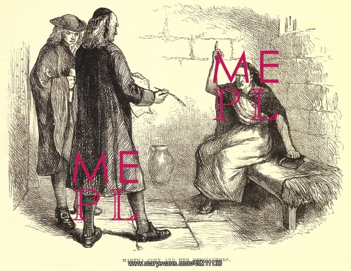: Salem Witch Trial. Martha Cory in jail for ? : Salem Witch Trial. Martha Cory in jail for ?