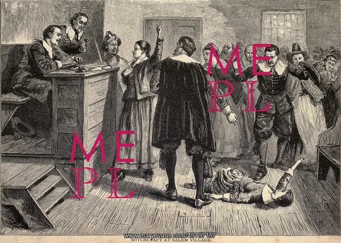 : Salem Witch Trials. A women protests as ? : Salem Witch Trials. A women protests as ?