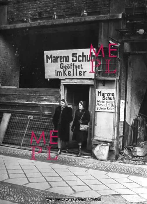 : Salesrooms in basements, Berlin 1944 : Salesrooms in basements, Berlin 1944