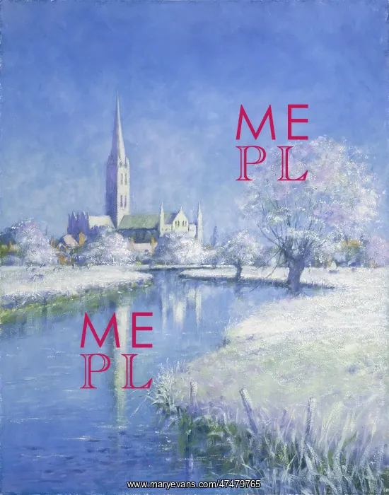 : Salisbury Cathedral in the Snow : Salisbury Cathedral in the Snow