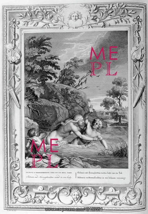 : Salmacis. Engraving from Tableaux du temple des : Salmacis. Engraving from Tableaux du temple des