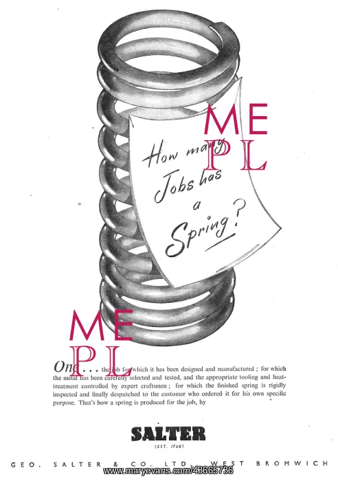 : Salter's Springs For Aircraft : Salter's Springs For Aircraft