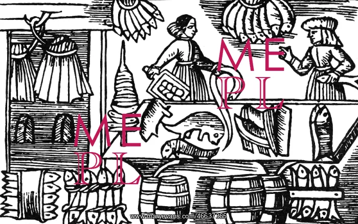 : Salting fish to preserve, 1555 : Salting fish to preserve, 1555