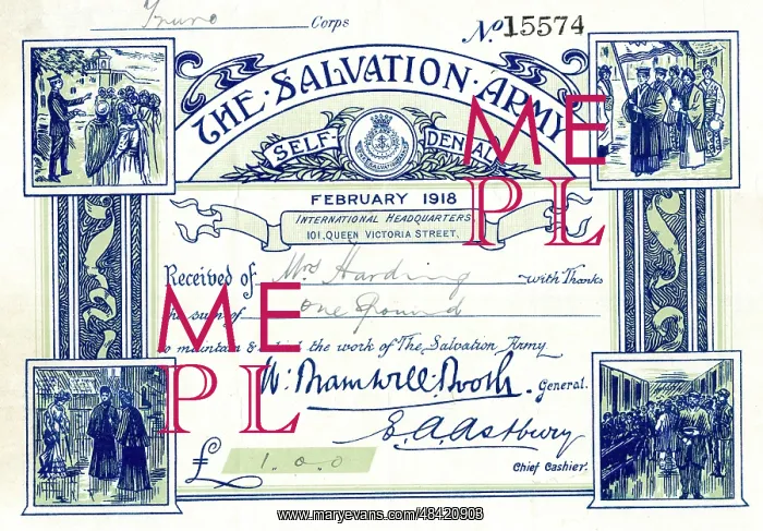 : Salvation Army receipt : Salvation Army receipt