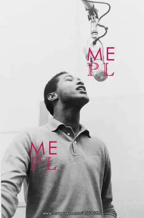 : Sam Cooke, (1931-1964) singing into microphone ? : Sam Cooke, (1931-1964) singing into microphone ?