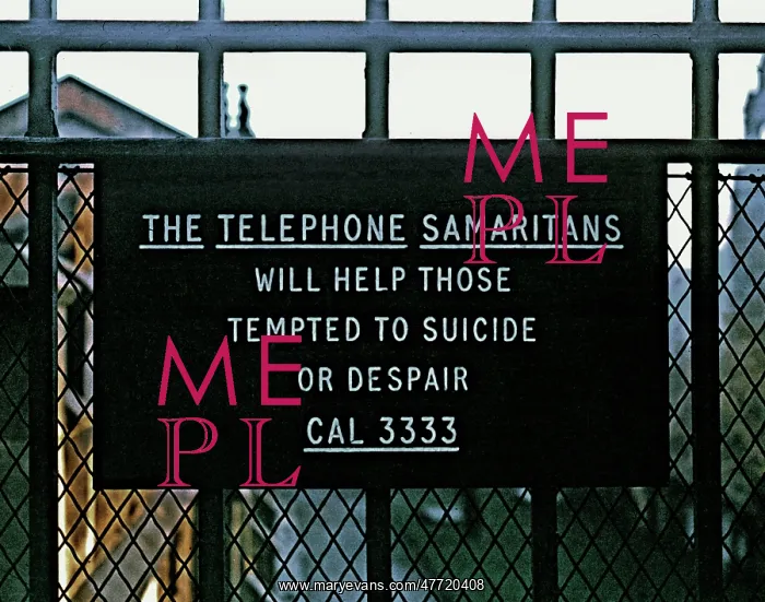 : Samaritans information board, London : Samaritans information board, London