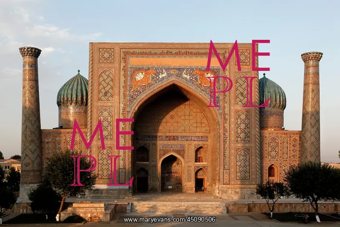 : Samarkand. View from the front of the Sher-Dor Madrasah : Samarkand. View from the front of the Sher-Dor Madrasah