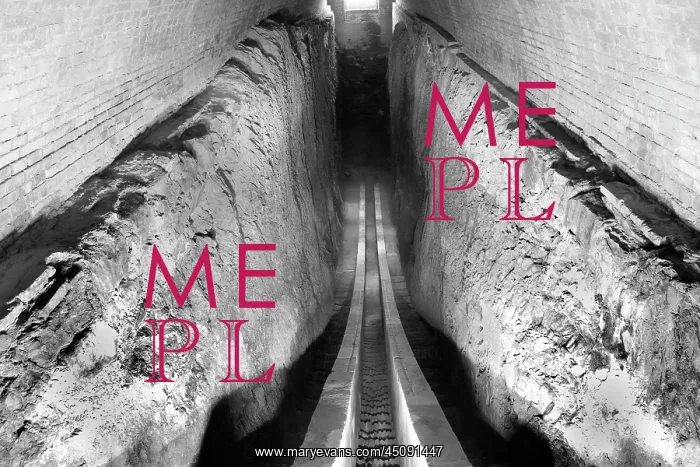 : Samarkand. High angle view of trench, Ulugh Beg Observatory : Samarkand. High angle view of trench, Ulugh Beg Observatory
