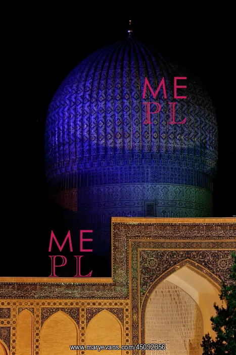 : Samarkand. Night-view of Gur-Emir Mausoleum, 1404 : Samarkand. Night-view of Gur-Emir Mausoleum, 1404
