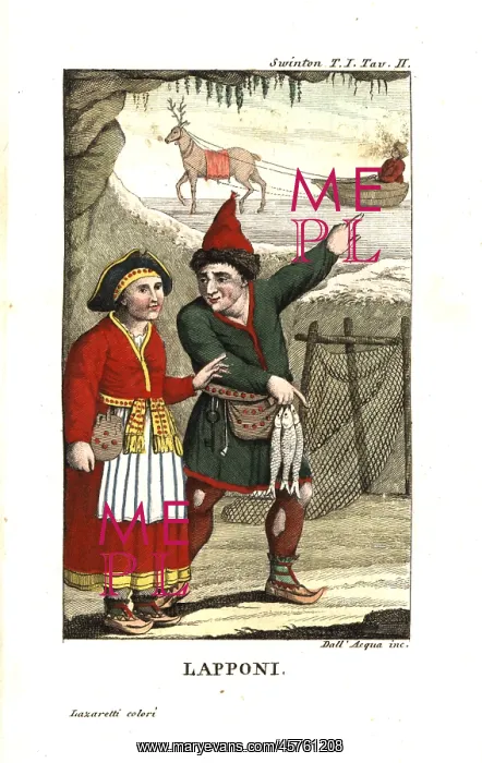 : Sami people or Lapplanders in traditional : Sami people or Lapplanders in traditional