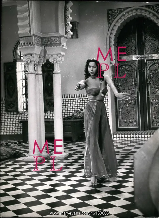 : Samia Gamal, Egyptian dancer, in scene from Ali Baba : Samia Gamal, Egyptian dancer, in scene from Ali Baba