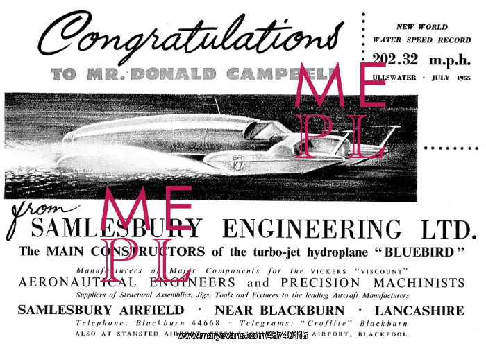 : Samlesbury Engineering - Aeronautical Engineers & Machinists : Samlesbury Engineering - Aeronautical Engineers & Machinists