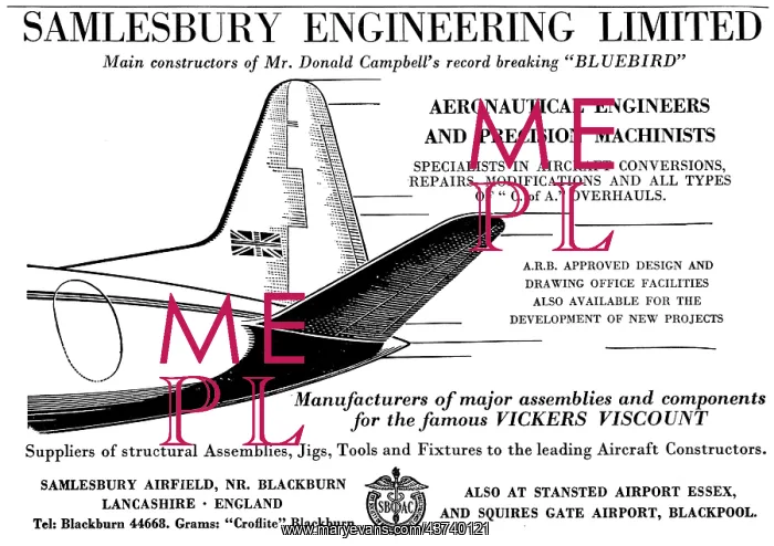 : Samlesbury Engineering - Aeronautical Engineers & Machinists : Samlesbury Engineering - Aeronautical Engineers & Machinists