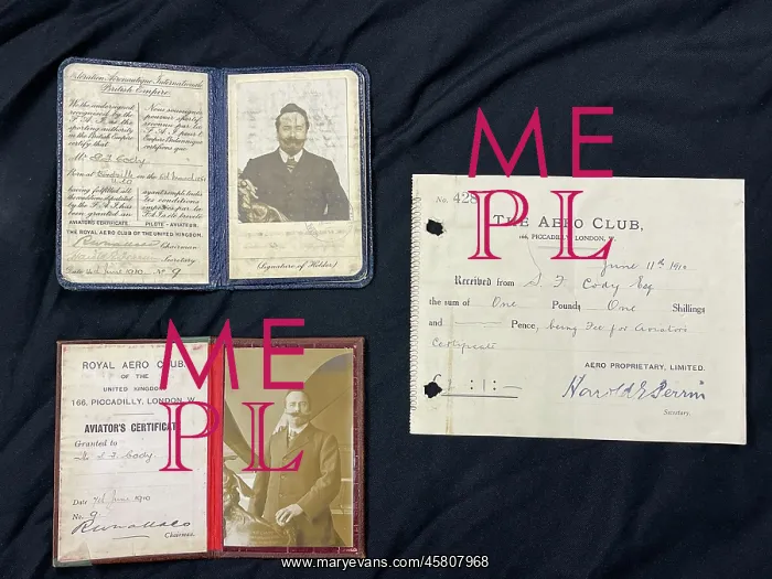  : Samuel Cody assorted memorabilia