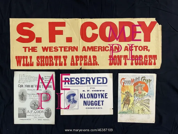 : Samuel Cody assorted memorabilia, Wild West days : Samuel Cody assorted memorabilia, Wild West days