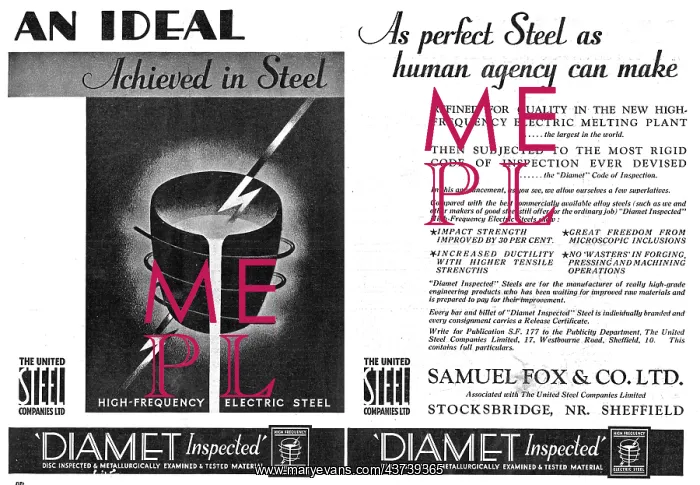 : Samuel Fox Diamet Inspected High Frequency Electric Steels : Samuel Fox Diamet Inspected High Frequency Electric Steels