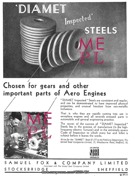: Samuel Fox Diamet Steels : Samuel Fox Diamet Steels