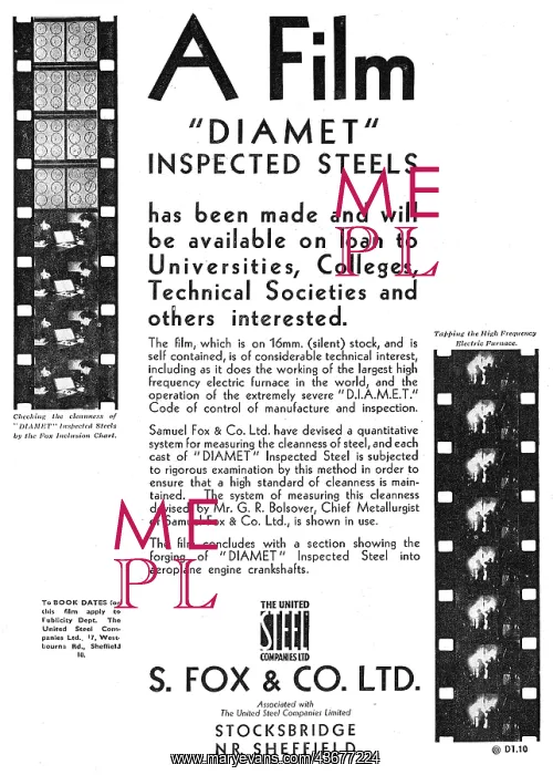 : Samuel Fox A Film Diamet Inspected Steels : Samuel Fox A Film Diamet Inspected Steels