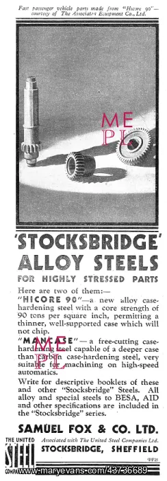 : Samuel Fox - Stocksbridge Alloy Steels. Highcore 90 : Samuel Fox - Stocksbridge Alloy Steels. Highcore 90