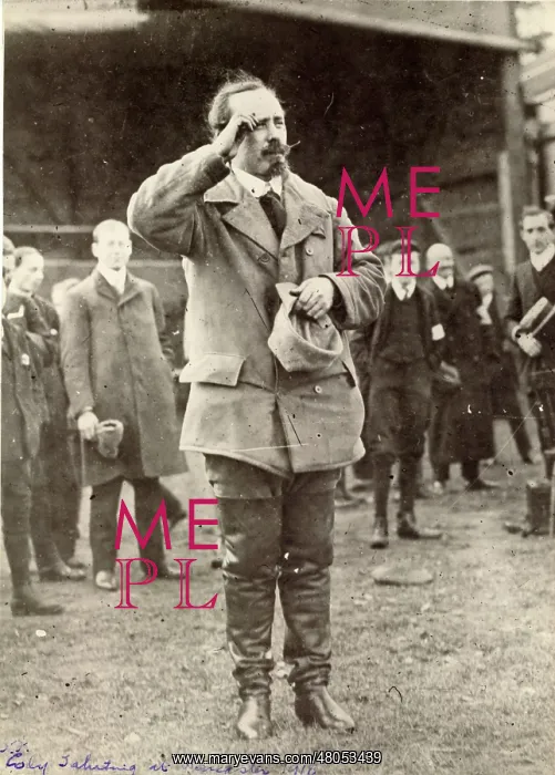 : Samuel Franklin Cody saluting : Samuel Franklin Cody saluting