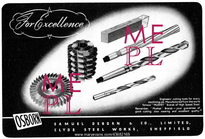 : Samuel Osborn. Clyde Steel Works. Engineers Tools : Samuel Osborn. Clyde Steel Works. Engineers Tools