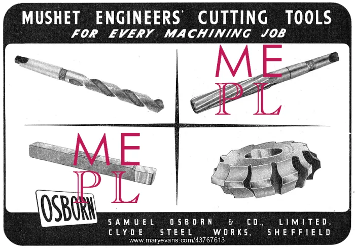 : Samuel Osborn. Clyde Steel Works. Engineers Tools : Samuel Osborn. Clyde Steel Works. Engineers Tools