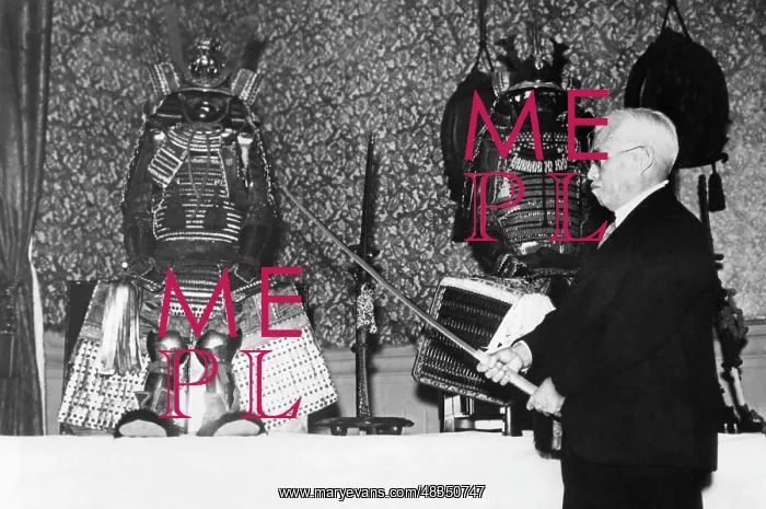 : Samurai armor and sword, 1938 : Samurai armor and sword, 1938