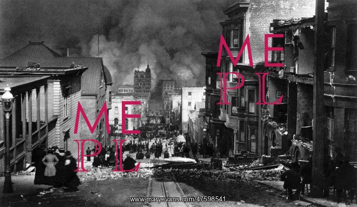 : San Francisco Burning After 1906 Earthquake : San Francisco Burning After 1906 Earthquake